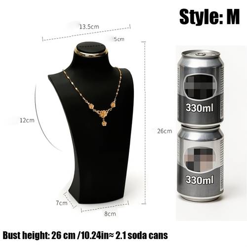 pu leather jewelry bust display necklace display stand necklace mannequin holder for jewelry displays packaing