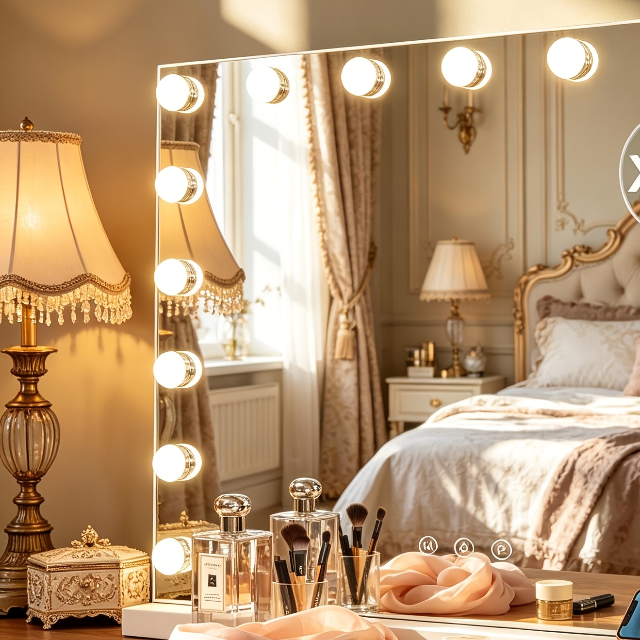 70cm Makeup Mirror 17 Leds Mirror With Lighting Cosmetic Mirror
