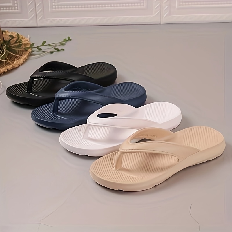   mens summer casual flip flops lightweight breathable eva sandals with   comfortable for indoor outdoor use black   footwear simple slipon design durable footwear Product details 1