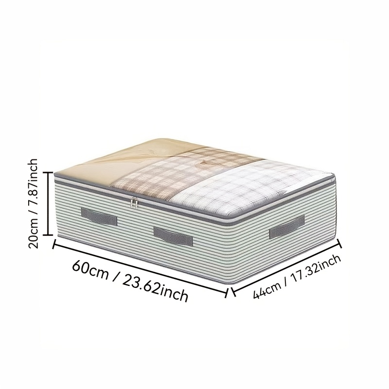TEMU 1 Large Clothing Storage Bag With A Transparent Window; This High-capacity Garment Organizer Is Ideal For Use In Wardrobes, Under-bed Spaces, Or