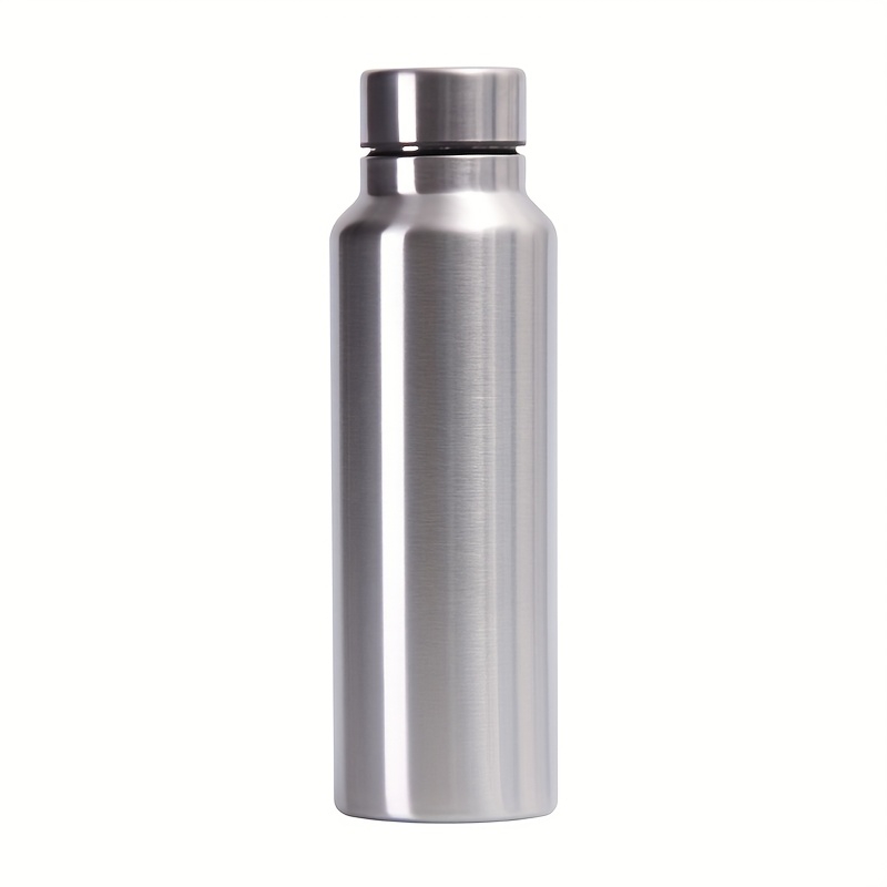 1pc 1000ml Stainless Steel Sport Water Bottle Single-layer Rugged Water Cup Metal Drinkware Camping Sports Gym