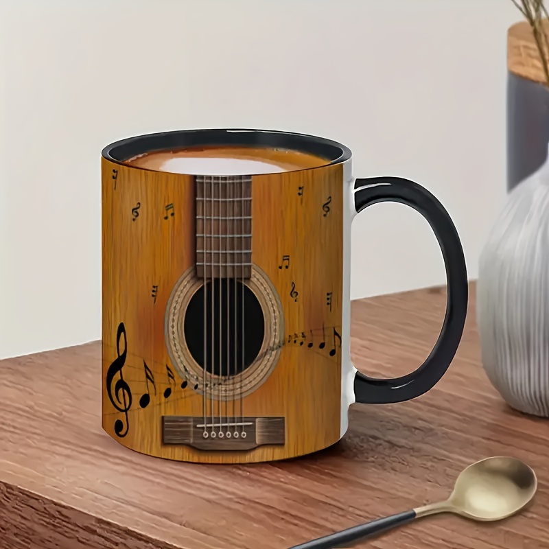 

Guitar- Mug - Insulated Multipurpose Round Mug, Reusable, , For Musicians For Christmas, Halloween, Easter, Hanukkah,