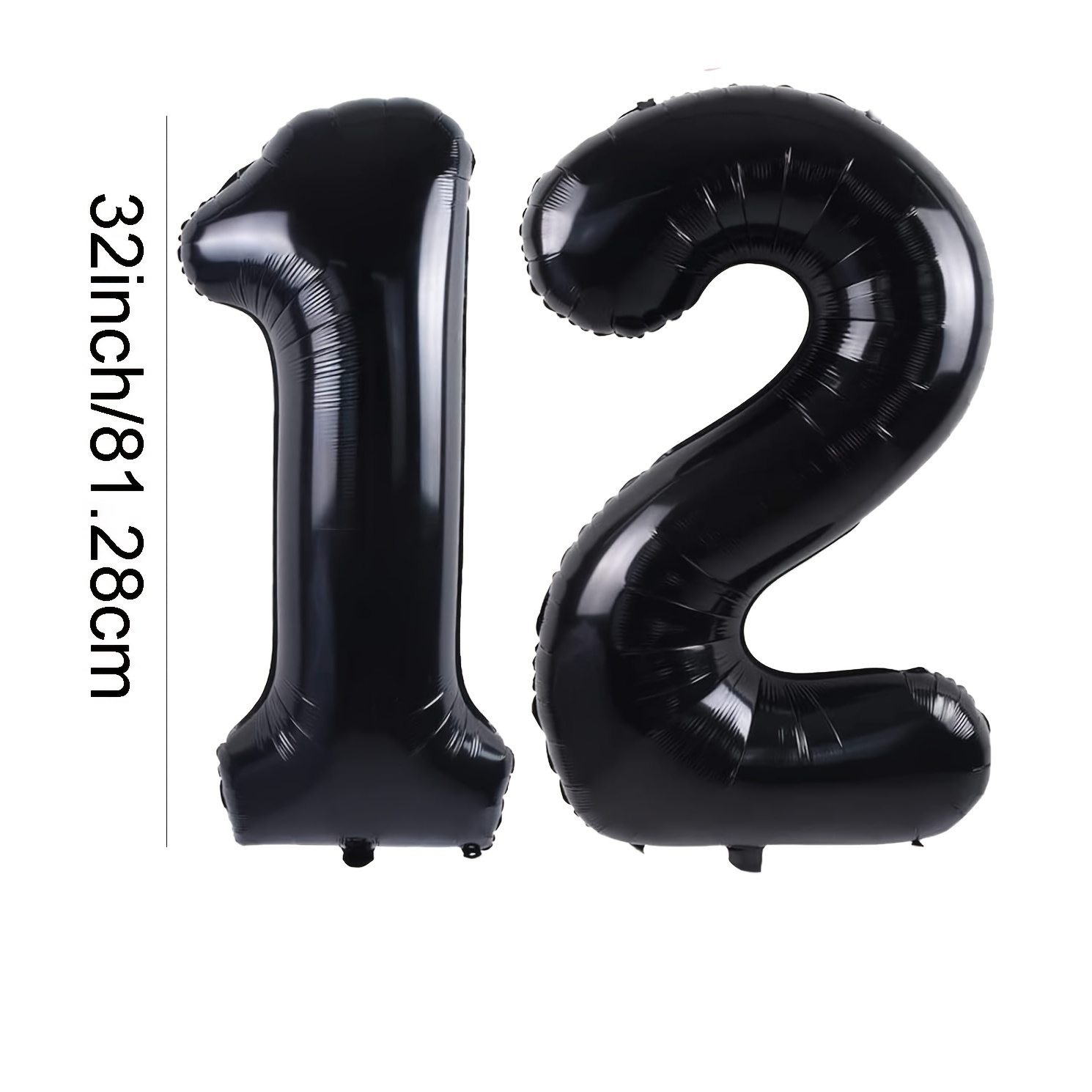 Image of 2pcs 12-year-old Anniversary Party Foil Balloons, 32-inch Foil Balloon Set, Camping Theme Party Decorations, Graduation Bridal Gift, Wedding Birthday Party Decorations