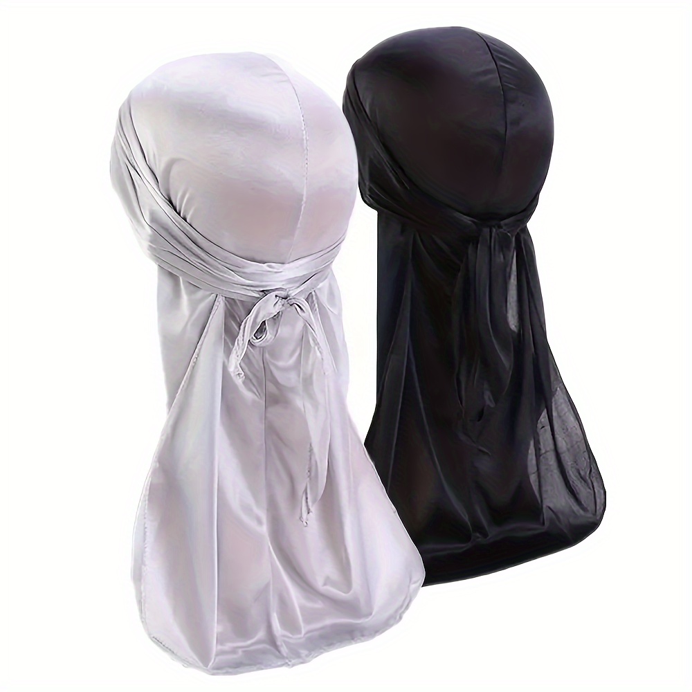 

1pc Polyester Durag For Men And Women - Glamorous Style, 100% Polyester Knit Fabric With Medium Stretch - Versatile Hair Accessory For Wave Styles - Hand Washable Or Dry Cleanable Unisex Headwrap