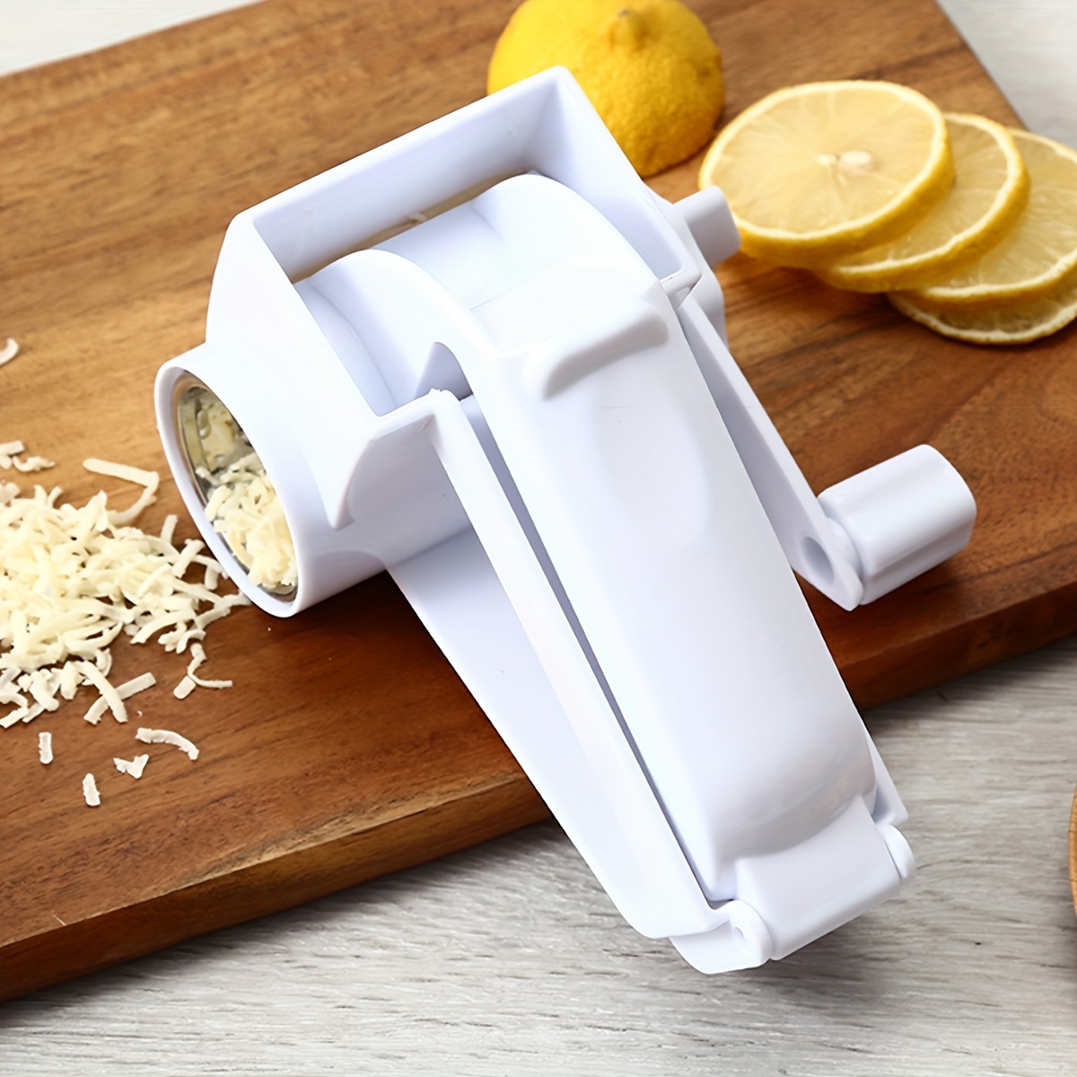 1pc rotary handheld cheese grater multi functional manual kitchen tool for shredding cheese chocolate   durable   with adjustable handle for   cheese slicer