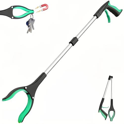 32 inch foldable telescopic grabbing tool 1 set 360 rotating magnetic tip lightweight and easy to suitable for elderly as a litter picker