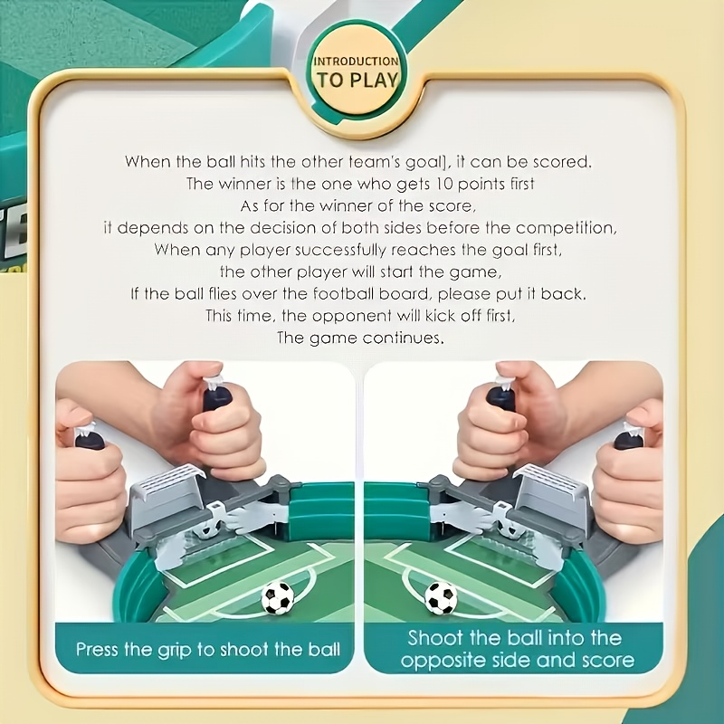 Kids' Portable Table Football Game Set, Parent-Child Versus Football Toy, 2-Player Competitive Puzzle Table Game, Durable PP Material, Independent Tabletop Design, Indoor Family Game, Kids' Party Toy, Christmas, Thanksgiving Gift, Soccer Board Game