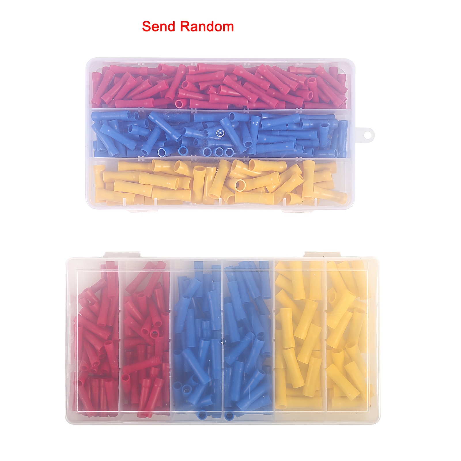 Image of 200pcs Heavy Duty Wire Terminals -secure Straight Splice Connectors With Insulated Crimp Technology Electrical Straight Connectors For Cable And Wire Connection 0-36v