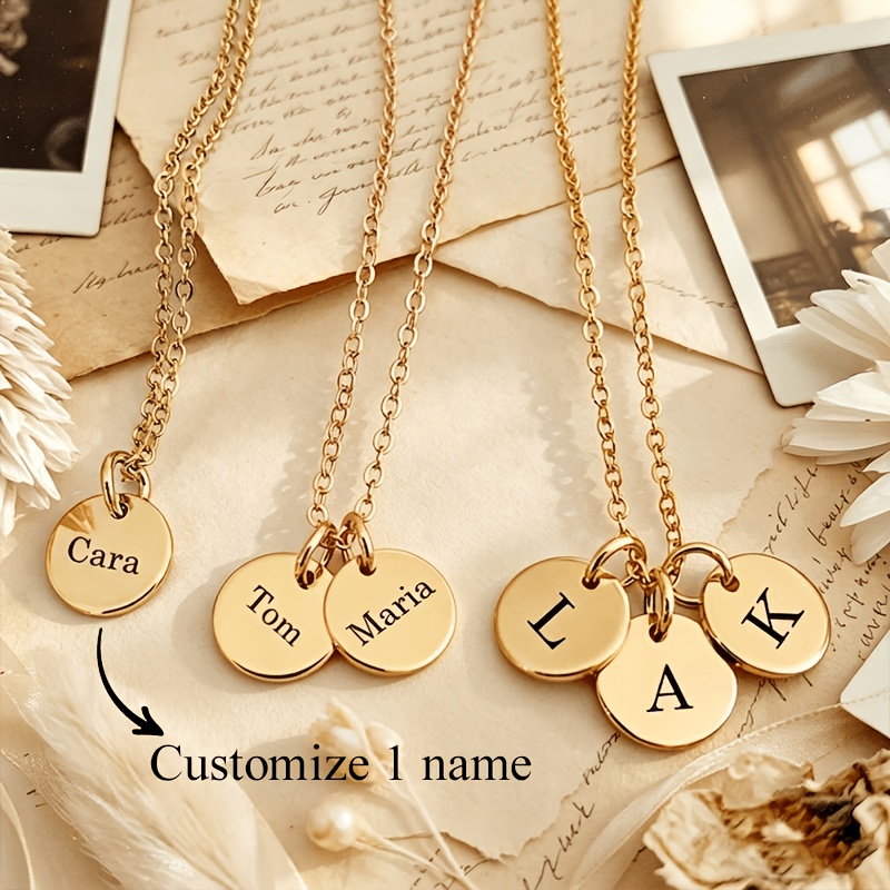 Women's Personalized Stainless Steel Name Necklace, Custom Gift