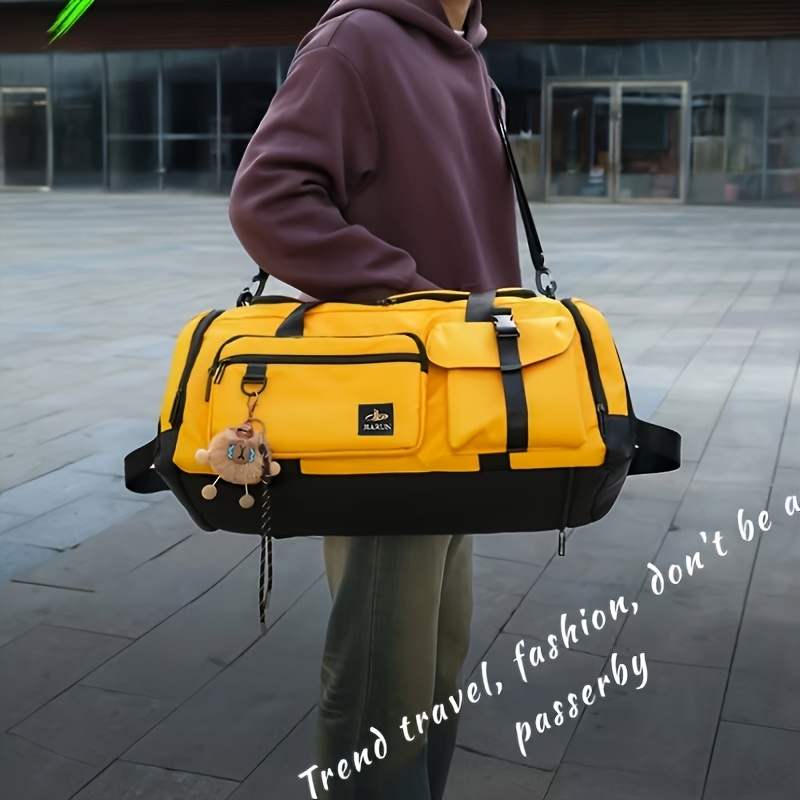 Moqueta de Viaje Multicolor, Mochila Deportiva Unisex para Hombres y Mujeres con Compartimento Independiente para Zapatos, Bolso de Equipaje Multipropósito para Parejas en Vacaciones, Convertible para Uso como Bandolera o de Mano