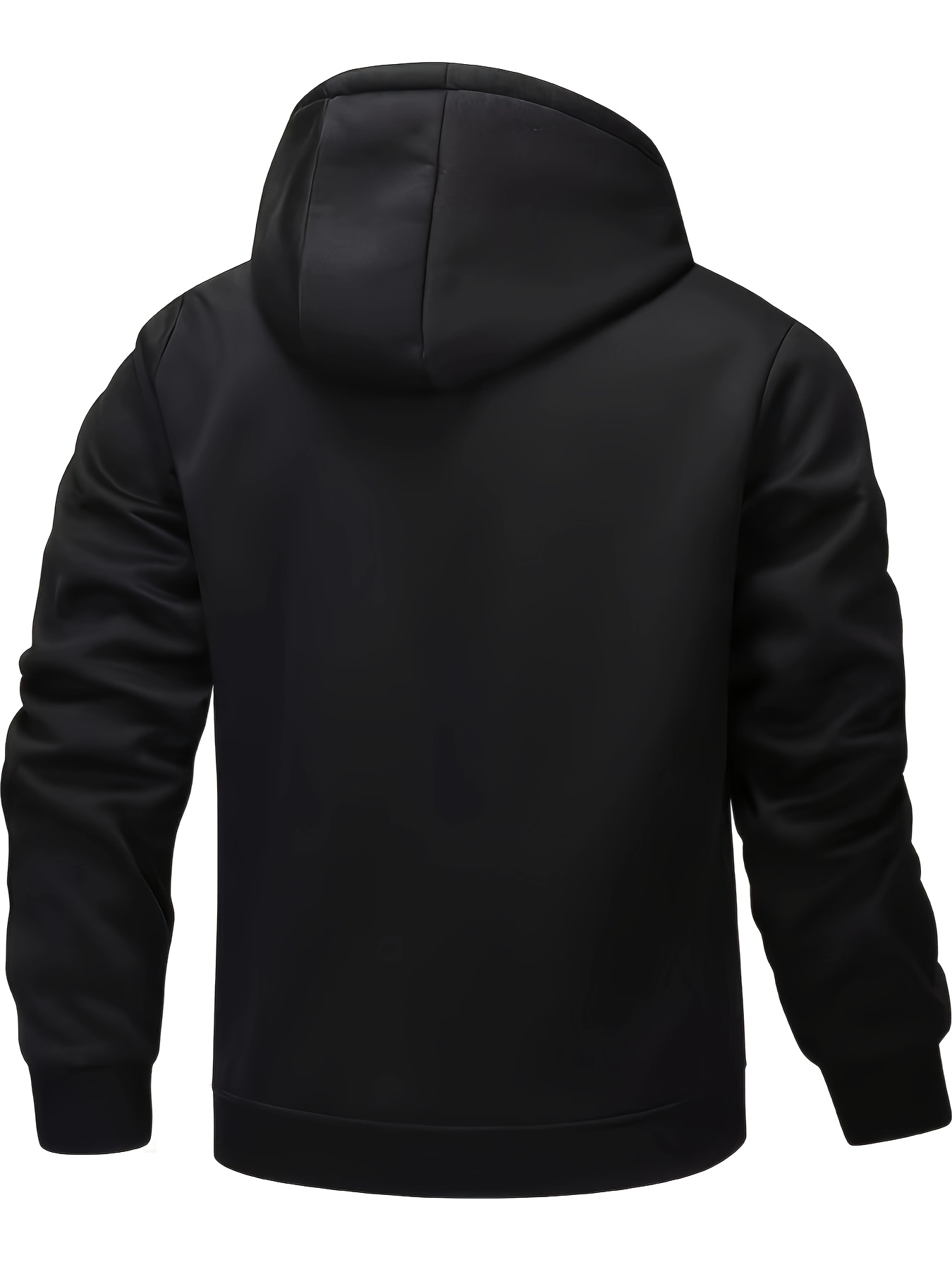 mens heavy duty fleece jacket hooded winter coat full zip Temu