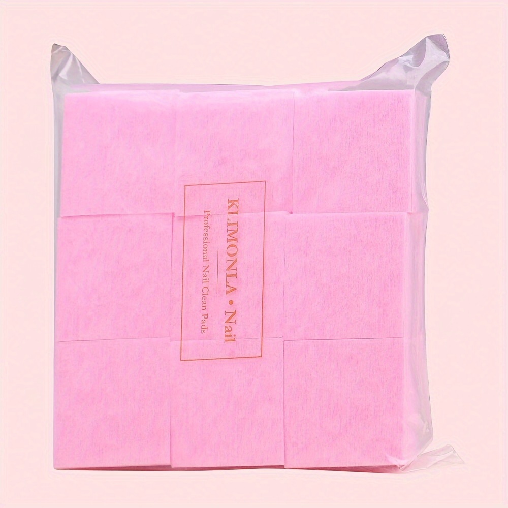 500pcs Pink/white Square Nail Polish Remover Wipes Manicure Cleaner Gel Nail Polish Removal Pads Cleansing Tool