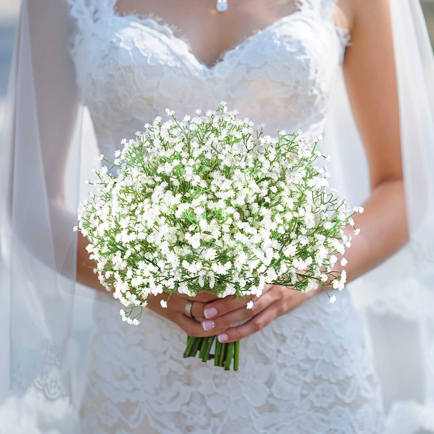 

24pcs Artificial Babys Breath Flowers Gypsophila Real Touch Flowers For Wedding Party Home Garden Decoration