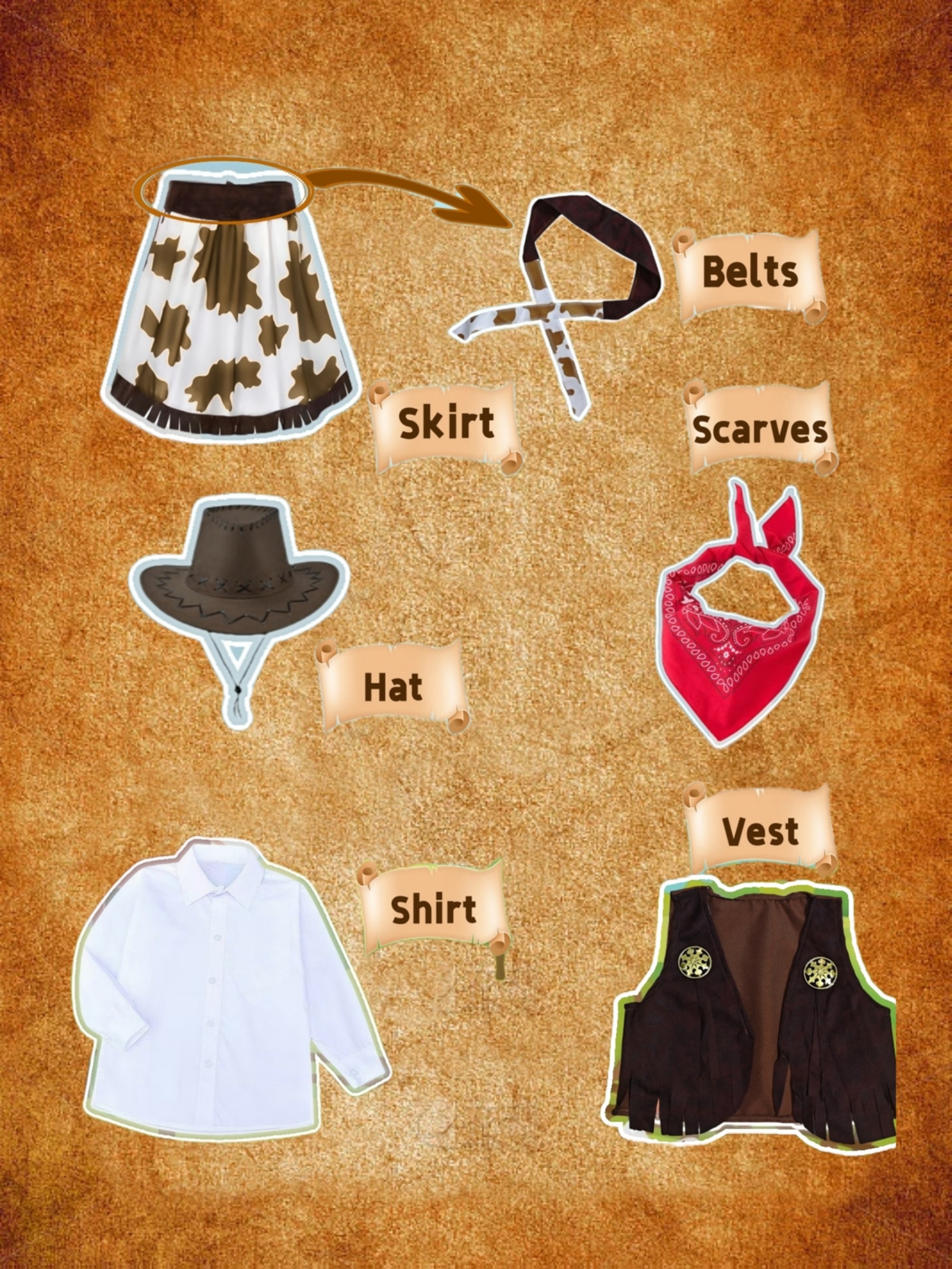 girls cowgirl costume hat 5pcs set kids cowboy dress - Temu Kuwait