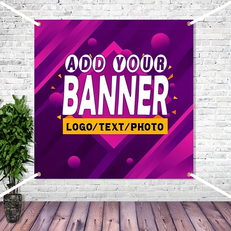 TEMU 1 stuk gepersonaliseerde foto-/tekstbanner geschikt voor binnen-/buitengebruik - gepersonaliseerde foto- & tekstbanner met uw eigen