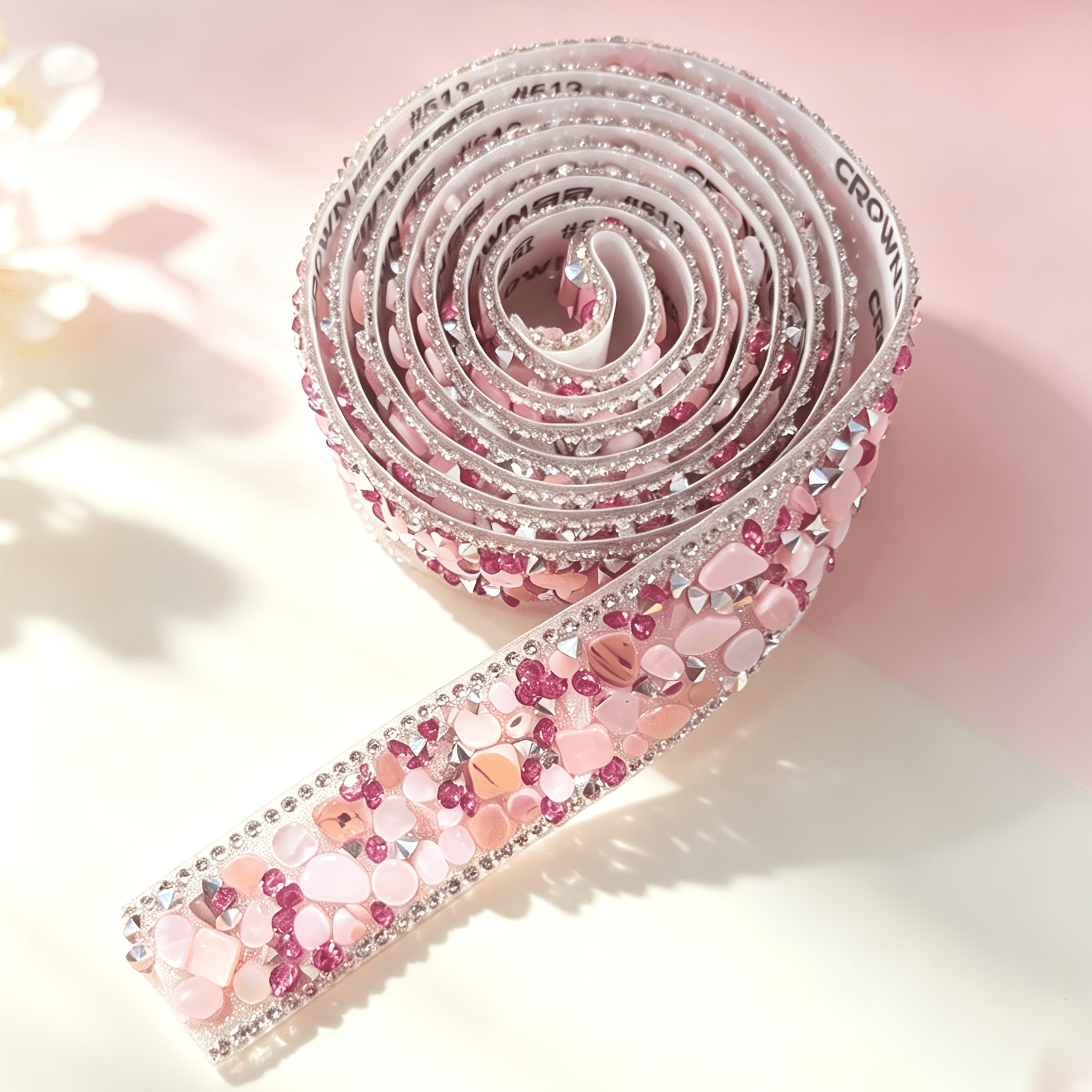 Image of Self-adhesive Crystal Sequined Rhinestone Trim, Width 0.78 Inch - Glass Crystal Decorative Tape, Suitable For Crafts, Clothing, Shoes, Bags - Jewelry Making Additions