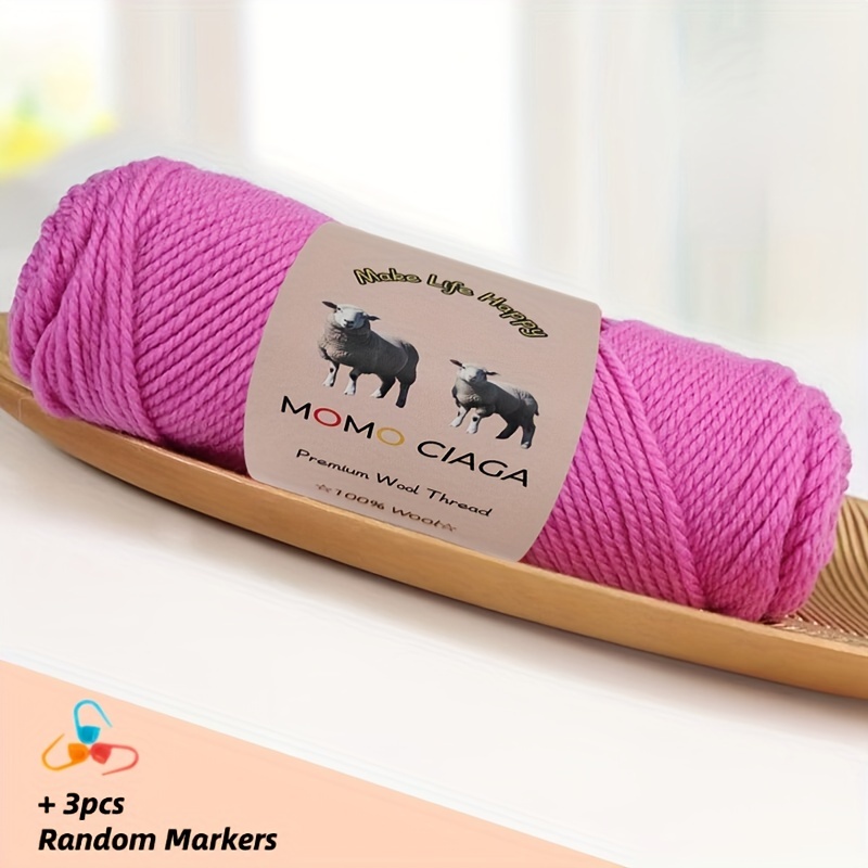3roll 3 53oz pc 100 wool thread with 3pcs random markers 3roll 3 53oz pc 100 wool thread with 3pcs random markers