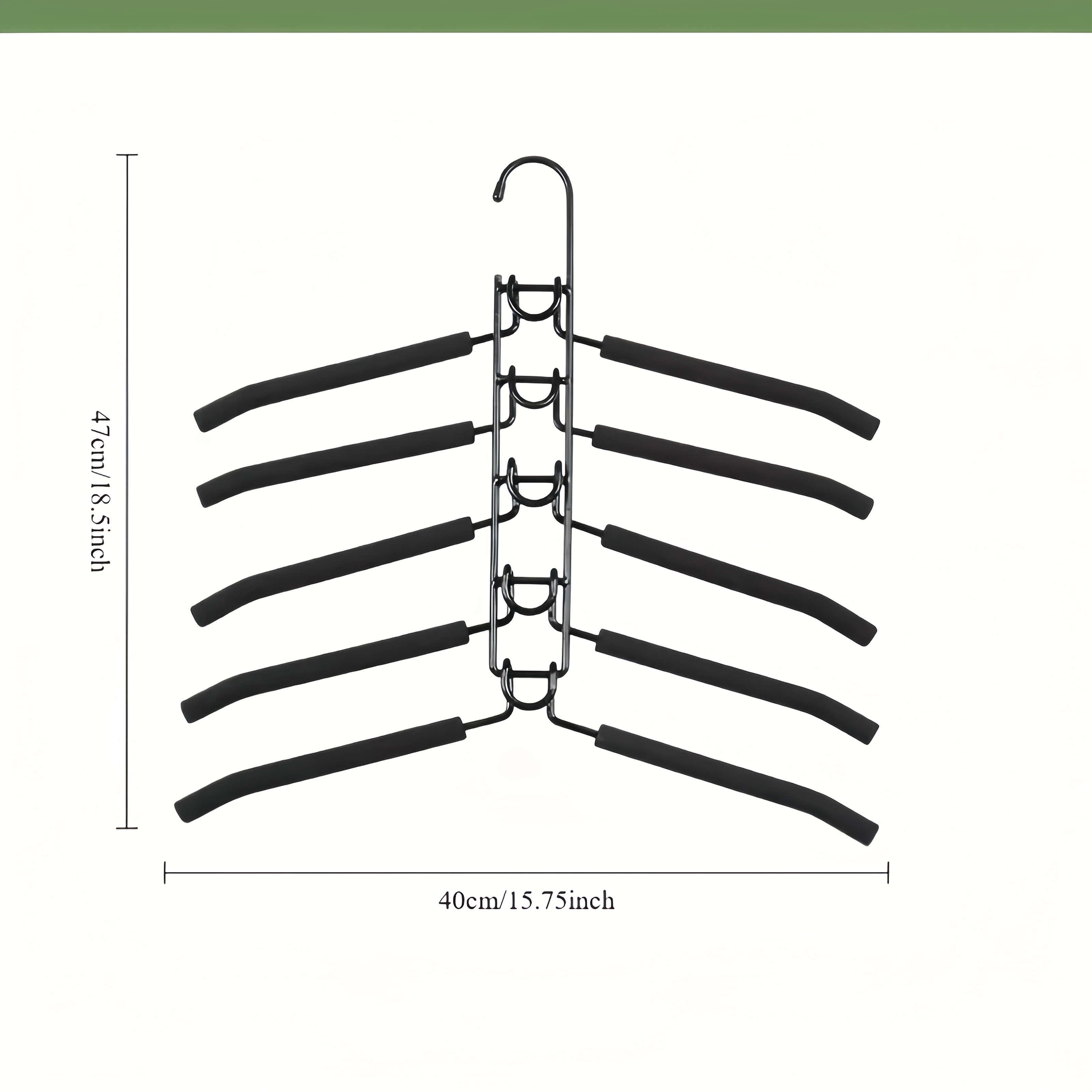 TEMU 5pcs Set Of Heavy-duty Space-saving Hangers - Metal With Foam Padding, Polished Surface, Ideal For Coats, Sweaters, Suits And T-shirts, Hangers