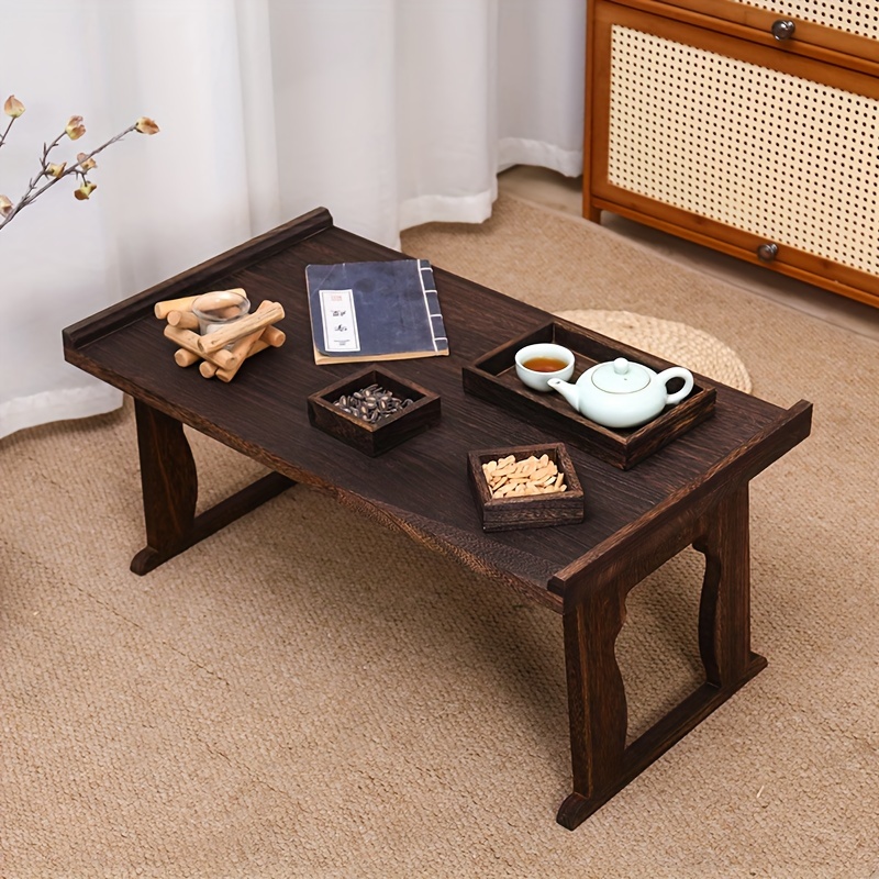 altar table premium japanese meditation table and   stand foldable tea table small coffee table and side table low tea table for sitting     wooden bed table tray with foldable legs
