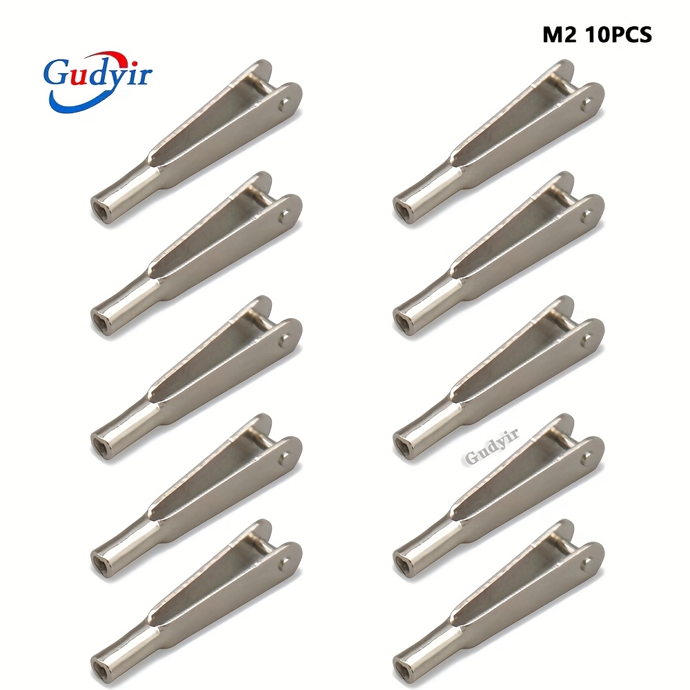 10pcs M2/m3 Thread Self-locking Metal Clevis Quick Link Steel Clevis For Fix Wing Rc Airplane Helicopter Model Toy Replacement Parts
