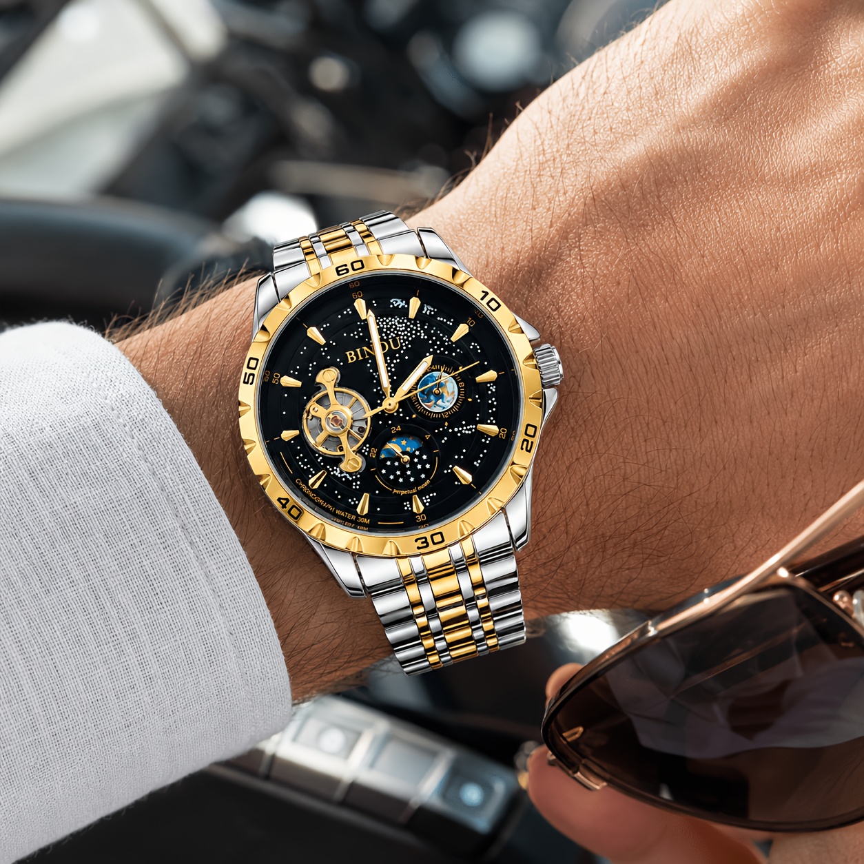 Starry Night Luminous Automatic Mechanical Watch, Unisex