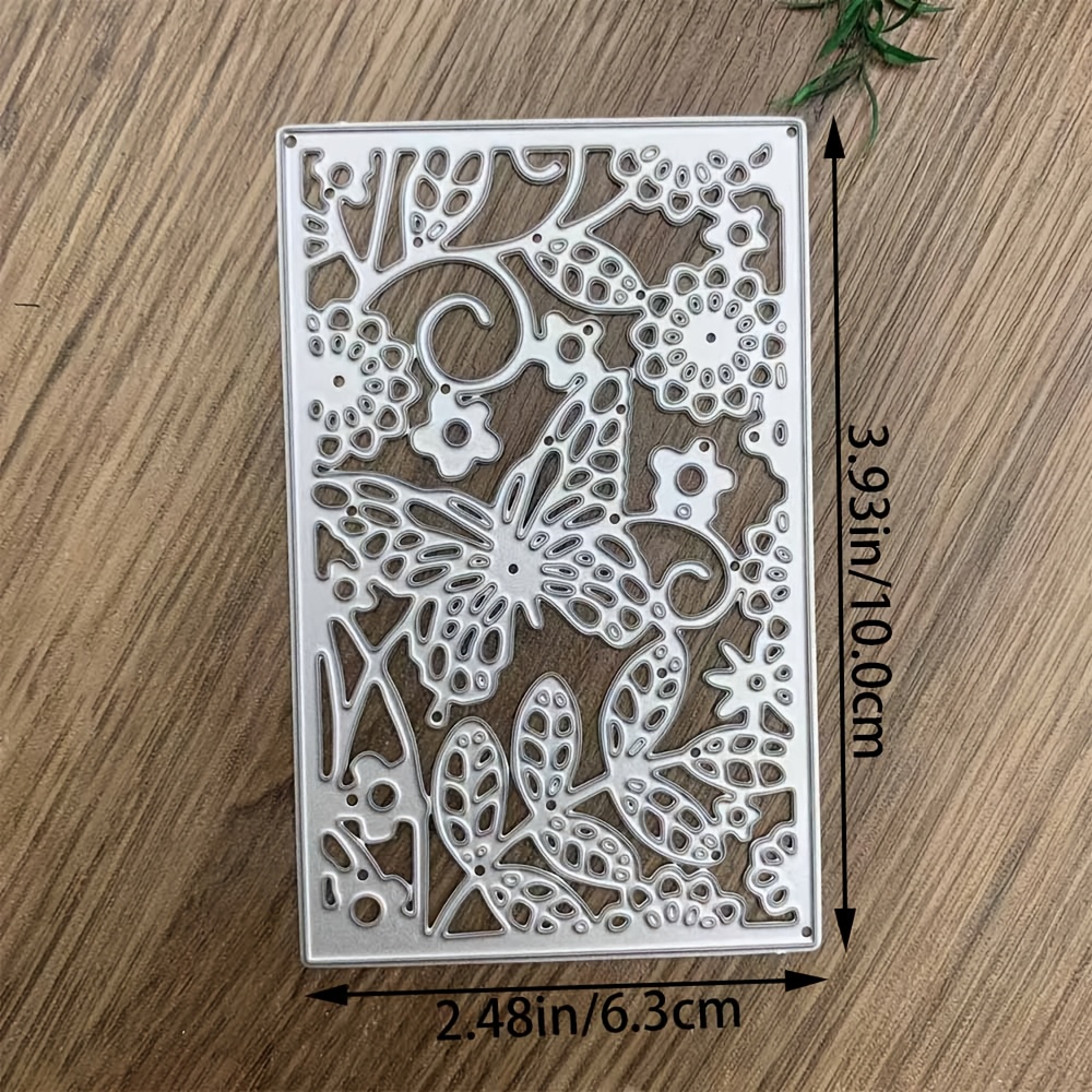 TEMU Flower Die Cuts Leaf Frame Flower Christmas Metal Cutting Dies Cut Stencils Template Mold Invitation Card Embossing Craft Card Making