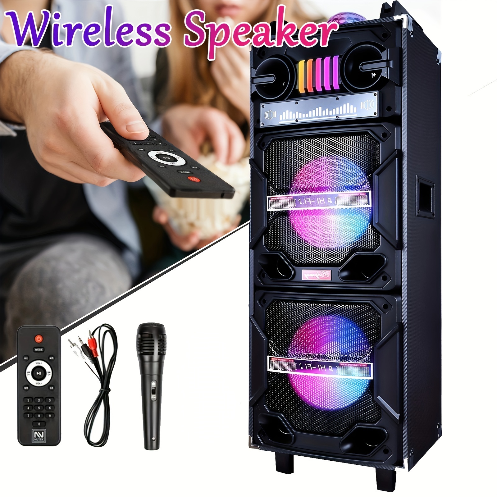 

Disco3210ba 10" Portable Wireless Led - Portable Pa , In Rechargeable Battery, , Led Display Fm/aux/mp3/usb/sd, , Mic,