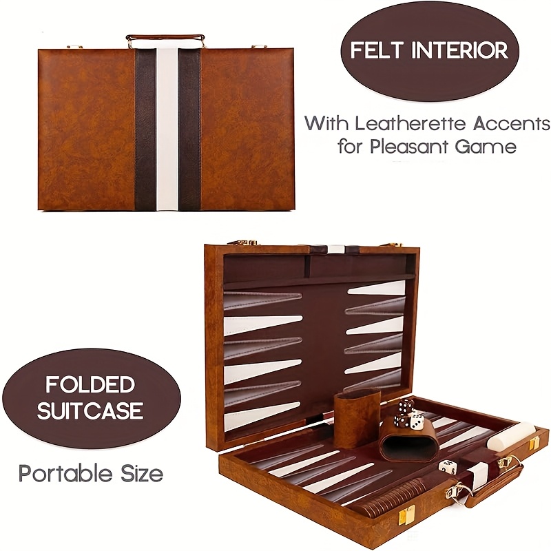15inch Backgammon Set Classic Folding Board