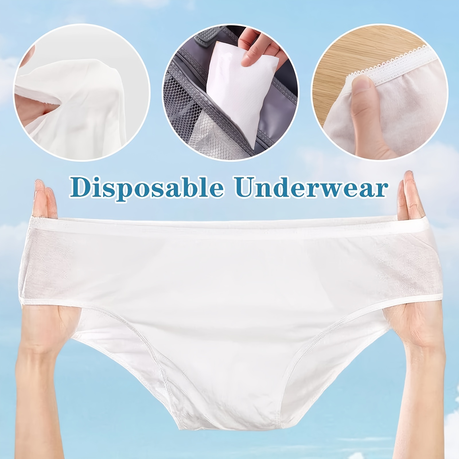 1pc Disposable Underwear For Women Safe And Comfortable Portable Disposable Underwear For Travel 5 Sizes Available