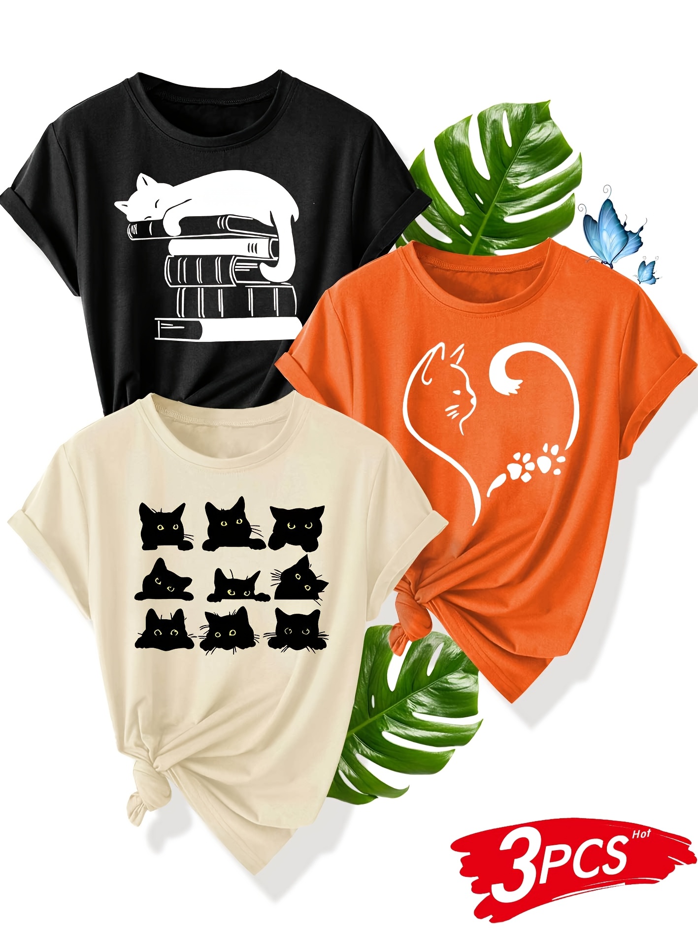 cat t shirts sold on Temu United States