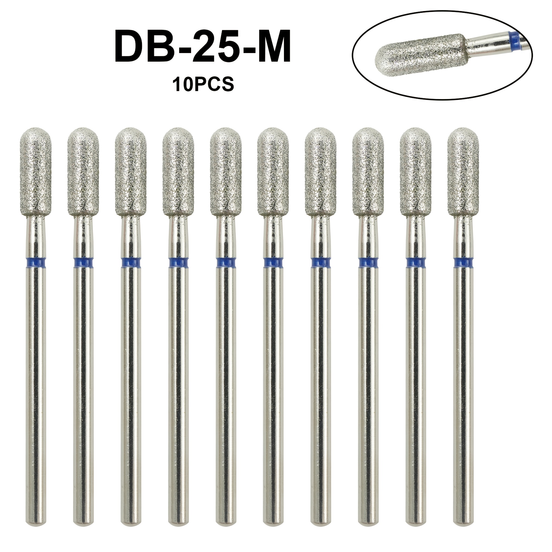 Image of 10pcs Drill Bits Nail Set Cuticle Removing For Acrylic Nails, 3/32'' (2.) Nail File Drill Bit For Manicure Pedicure Cuticle Gel Nail Polishing , Carbide Nails Drill Bit