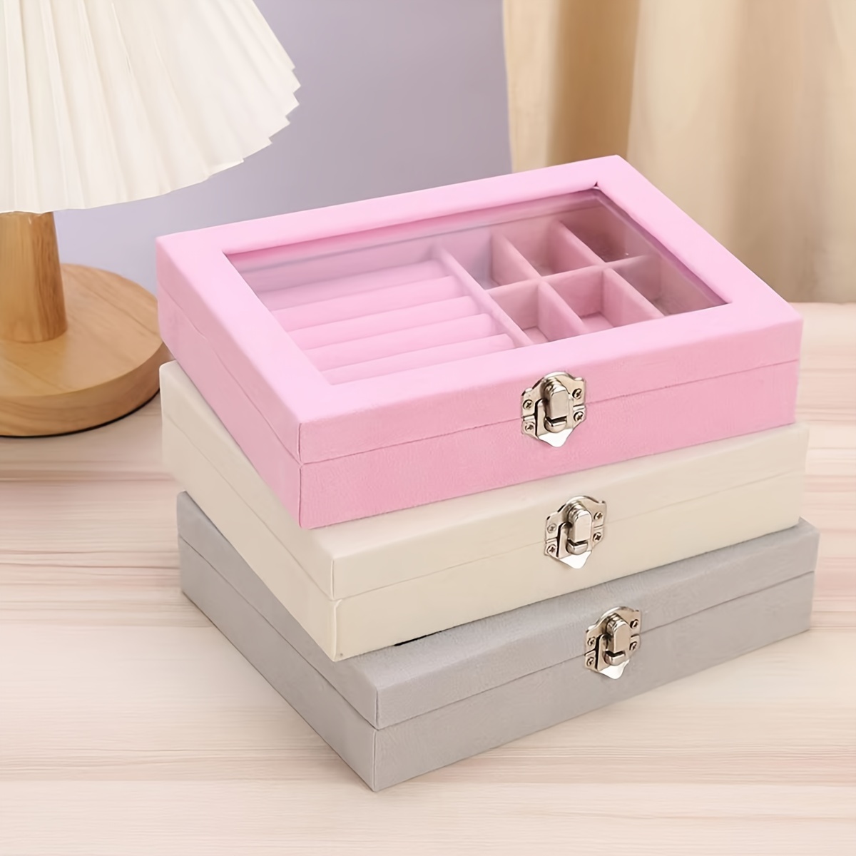 Transparent Jewelry Box Storage Box 3 Layers Large Capacity - Temu