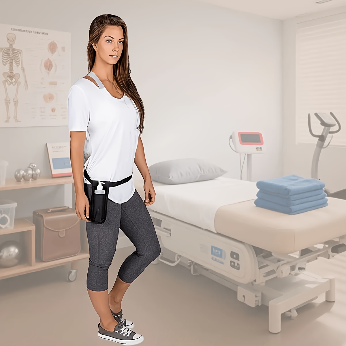 TEMU Massage Tas Draagbare Opberg Massage Lotion voor 1/2 Flessen Duurzame Massage Olie Tas En Verstelbare Heavy Duty Riem voor Massage Therapeuten