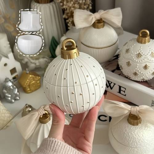 set di stampi in resina: di stampi circolari per decorare scatole di stoccaggio con punti e circolari, adatti per di candele in gesso a , prodotti, tavoli per la decorazione e stampi in silicone