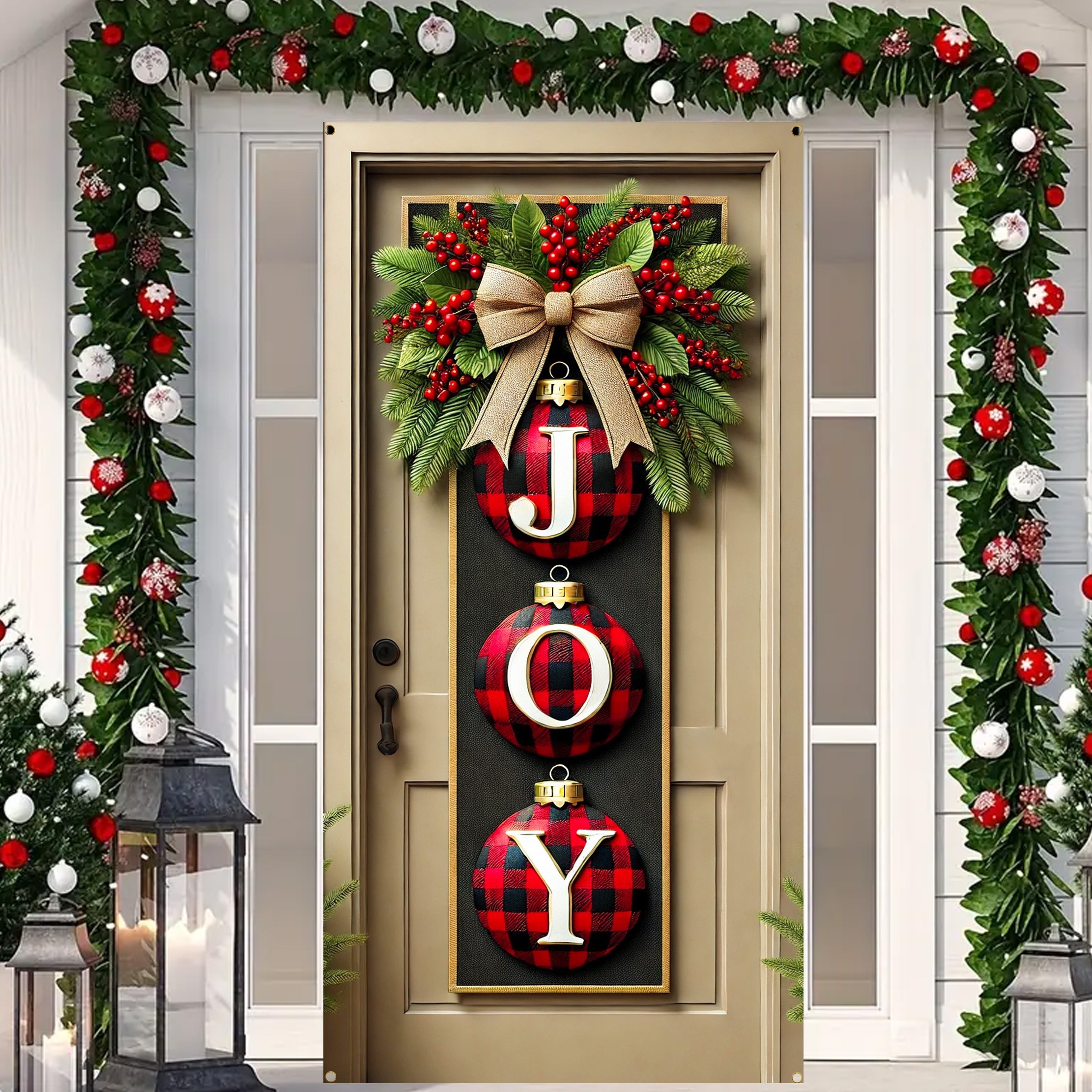 

Doorway Decor, Polyester "joy" For Entryway, Hanging Decoration, No Required, 70x35 - Of 1