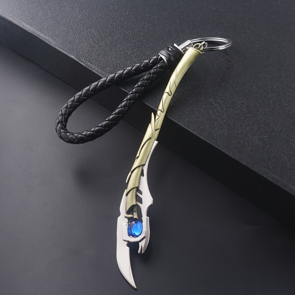 

1pc Wizard Staff Keychain With Gemstone, Alloy Magic Wand Car Lanyard,