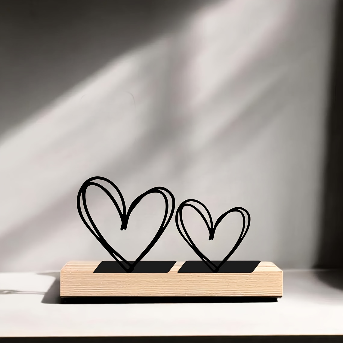 Image of Rustic Heart Freestanding Set Of 2 | Valentines Day Decor | Metal Heart Table Decor | Love Sign | Wedding Gift | Wedding Decor