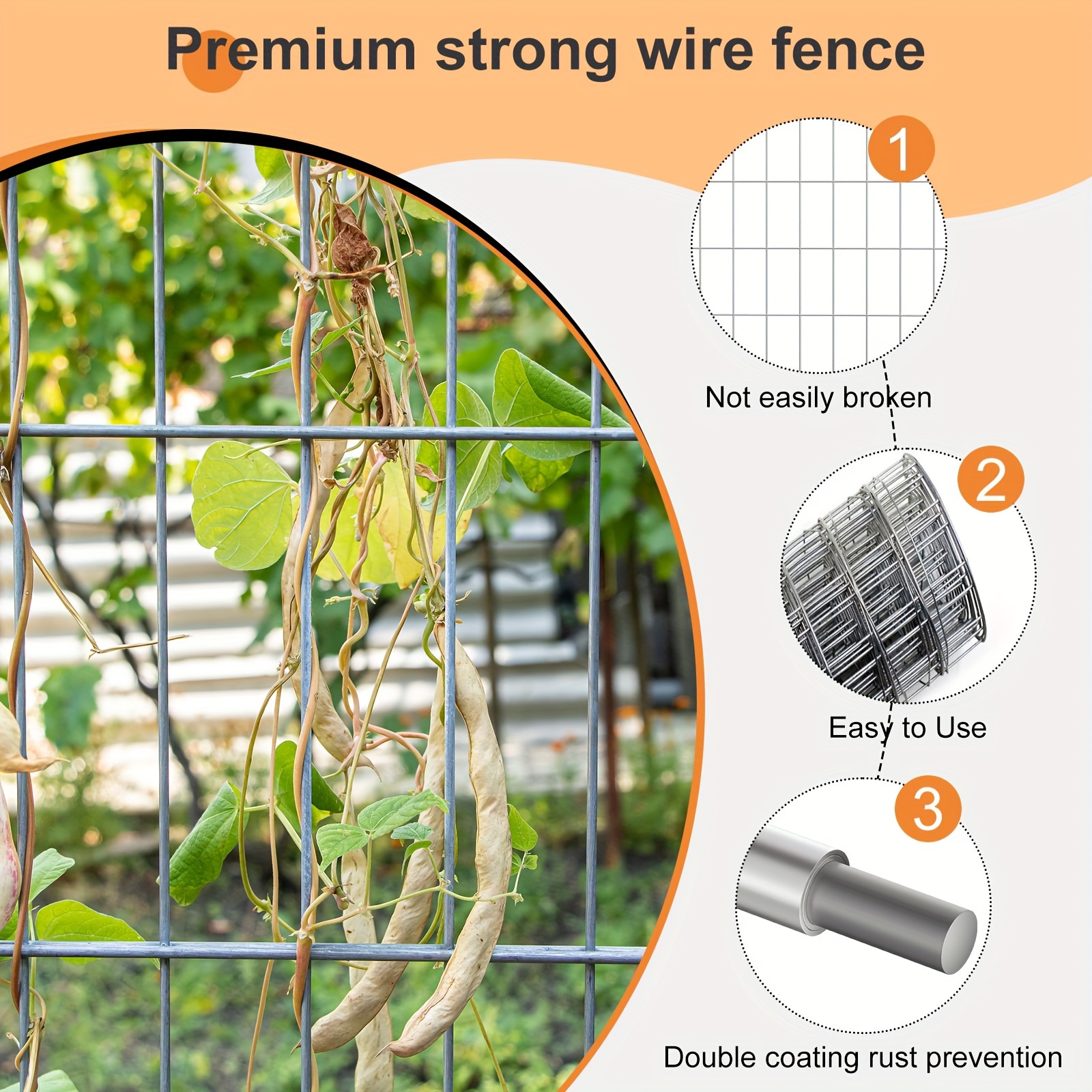 15 Gauge Welded Wire Fence - 2x4 Inch Mesh, 48in X 50ft Roll - Strong ...