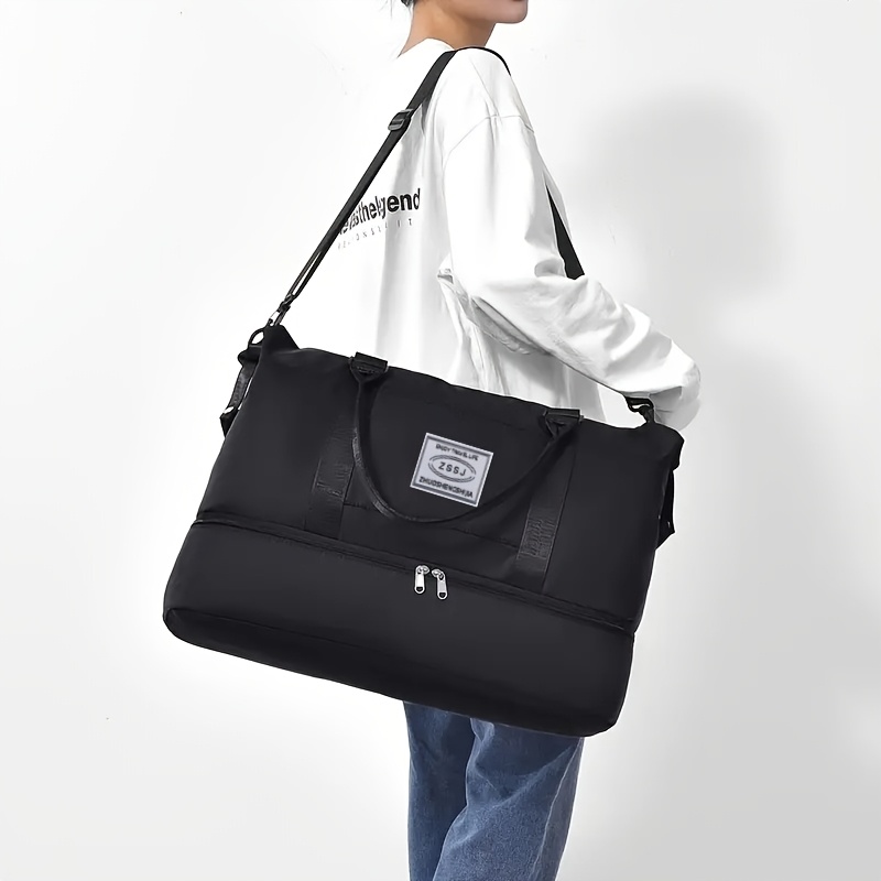 Juego de Bolsas de Viaje de Nailon, Gran Capacidad, De Moda, con Compartimiento para Zapatos, para Hombres, Mujeres, Playa, Casual, Fin de Semana, Compras, Regalo
