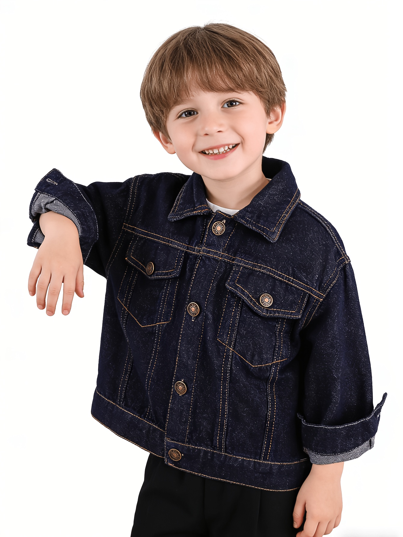 boys denim jacket sold on Temu Canada