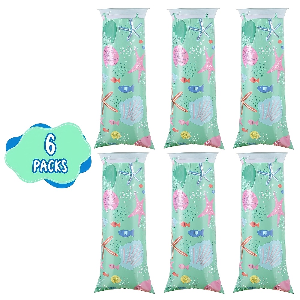 E-shop Set mit 6 tragbaren Einwegbeuteln gegen Reisekrankheit mit niedlichen Einhorn- und Dinosaurier-Motiven - Auslaufsicher und selbstverschließend,