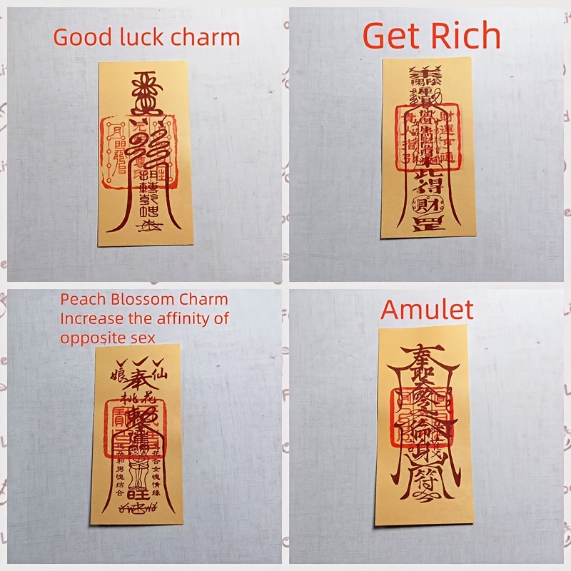 

1pc Traditional Chinese Charm, Theme Paper Amulet For Good Luck, Protection, And - Ideal For Phone Cases, Gift For , No Electricity Or Feathers Required