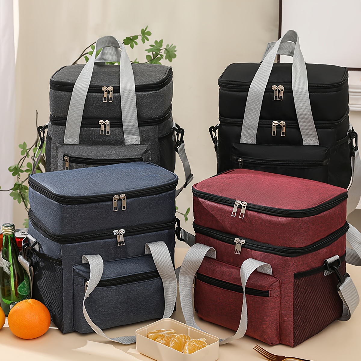 

Spring Large Capacity Bento Bag Simple Bag Outdoor Camping Picnic Bag Insulation Bag