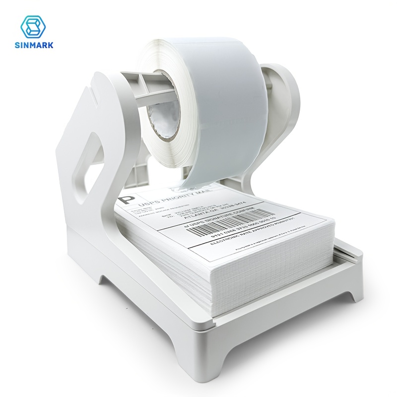 TEMU Sinmark Thermal Label Stand, Compatible With Scroll And Fan-shaped Labels - Plastic Desktop Printer Stand For Mailing, Office, Home Use, Office