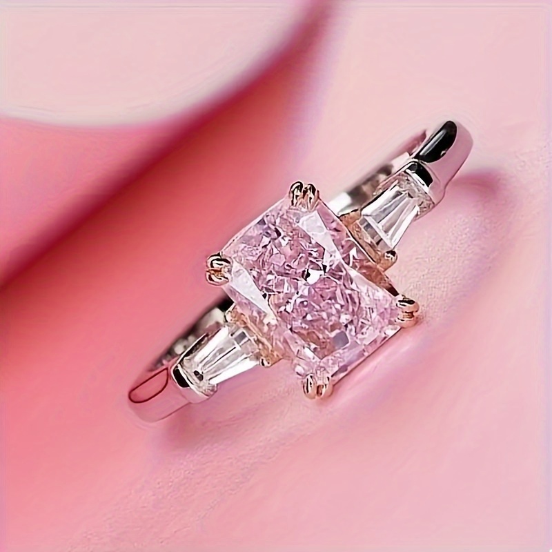 

Pink Cubic Zirconia Ring - Weddings, Valentine's Day & Birthdays