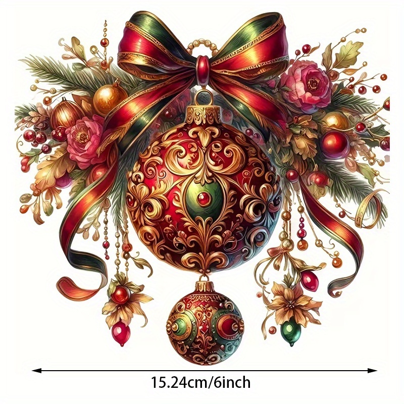 TEMU Autocollant Vinyle Cloche Décorative de Noël 6 Pouces, Adapté pour Voitures, Ordinateurs Portables, Camions, Motos, Fenêtres, Murs et Surfaces