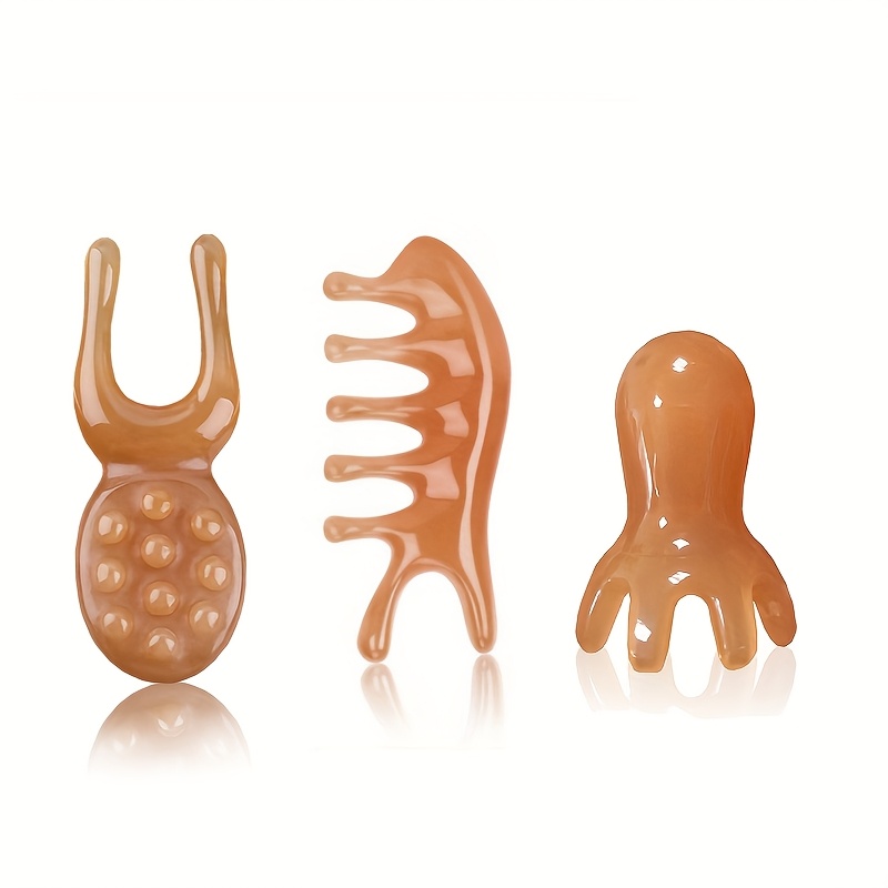 TEMU 3pcs Massage Scraping Tools Meridian Massage Comb Dolphin Head Massage Comb Octopus Massage Comb