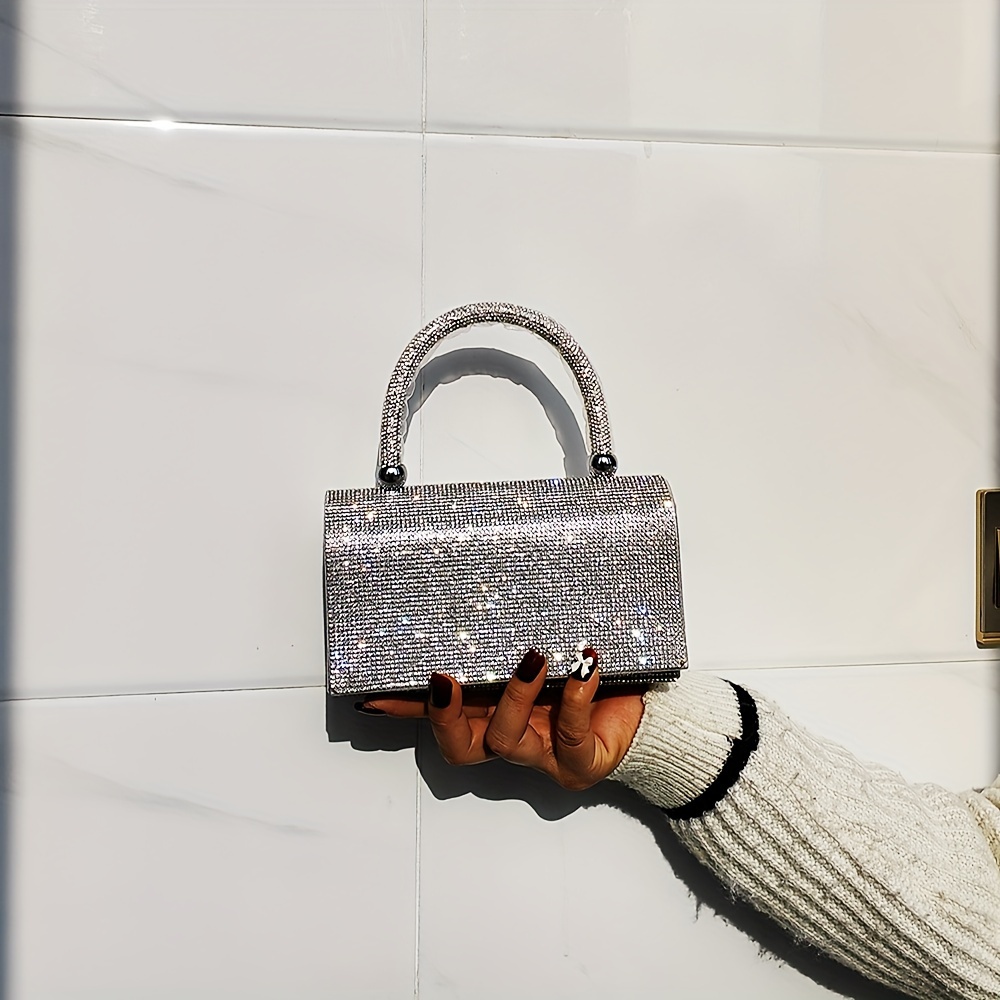 E-shop 1 Stück Glitzernde Strass-Handtasche, Damen Abendclutch für Hochzeiten