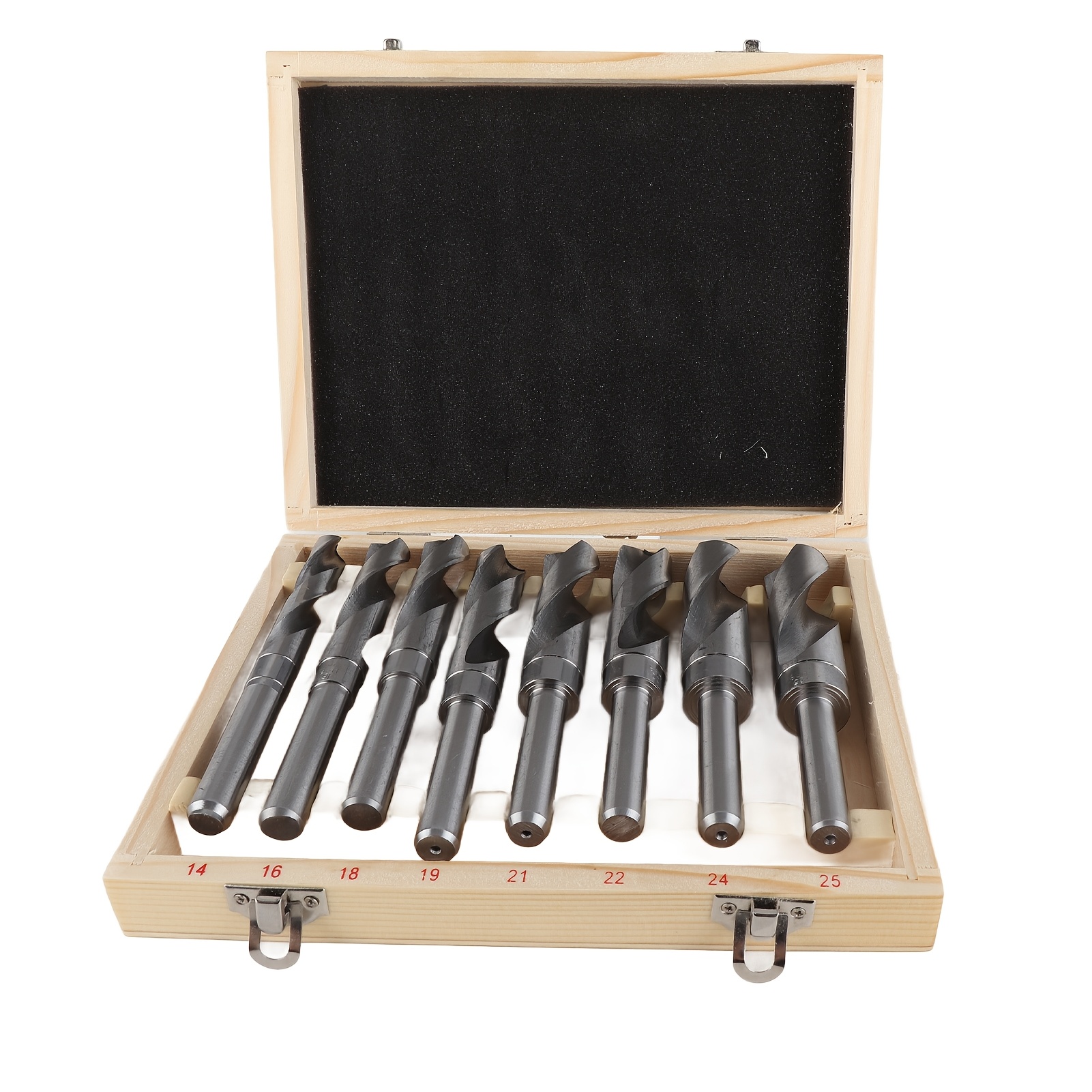 8pcs Cobalt Drill Bit Set, High Speed Twist Drill Bit Set, 14, 16, 18, 19, 21, 22, 24, 25mm High Speed Drill Bits For Drilling In Hard Metal,, Cast