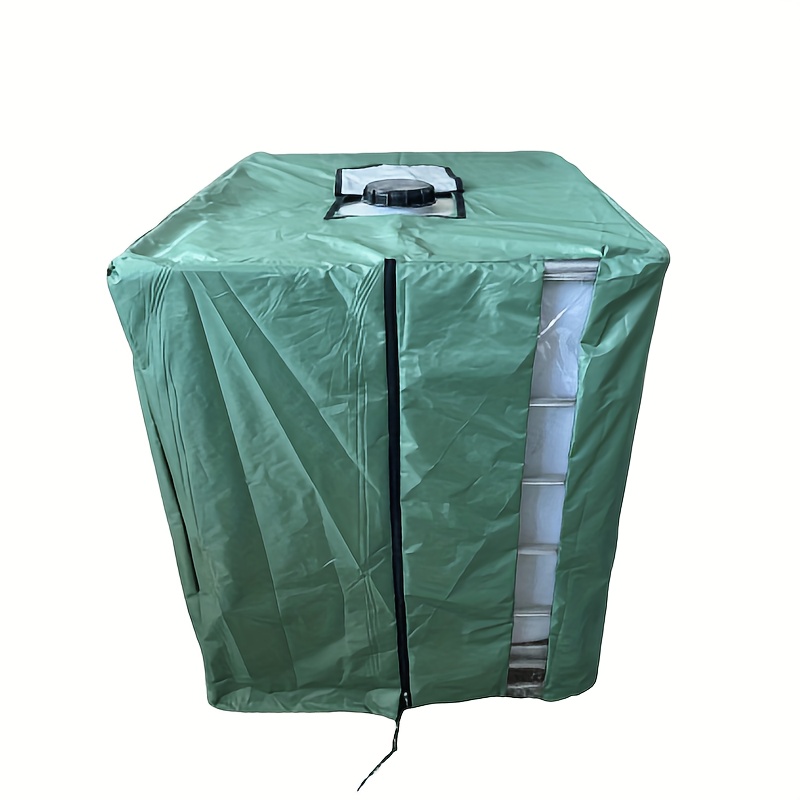 E-shop Allwetter IBC Tankabdeckung | Hochtransparente Seitenleiste für einfache Kapazitätsüberwachung, strapazierfähiges Polyester Oxford Material,